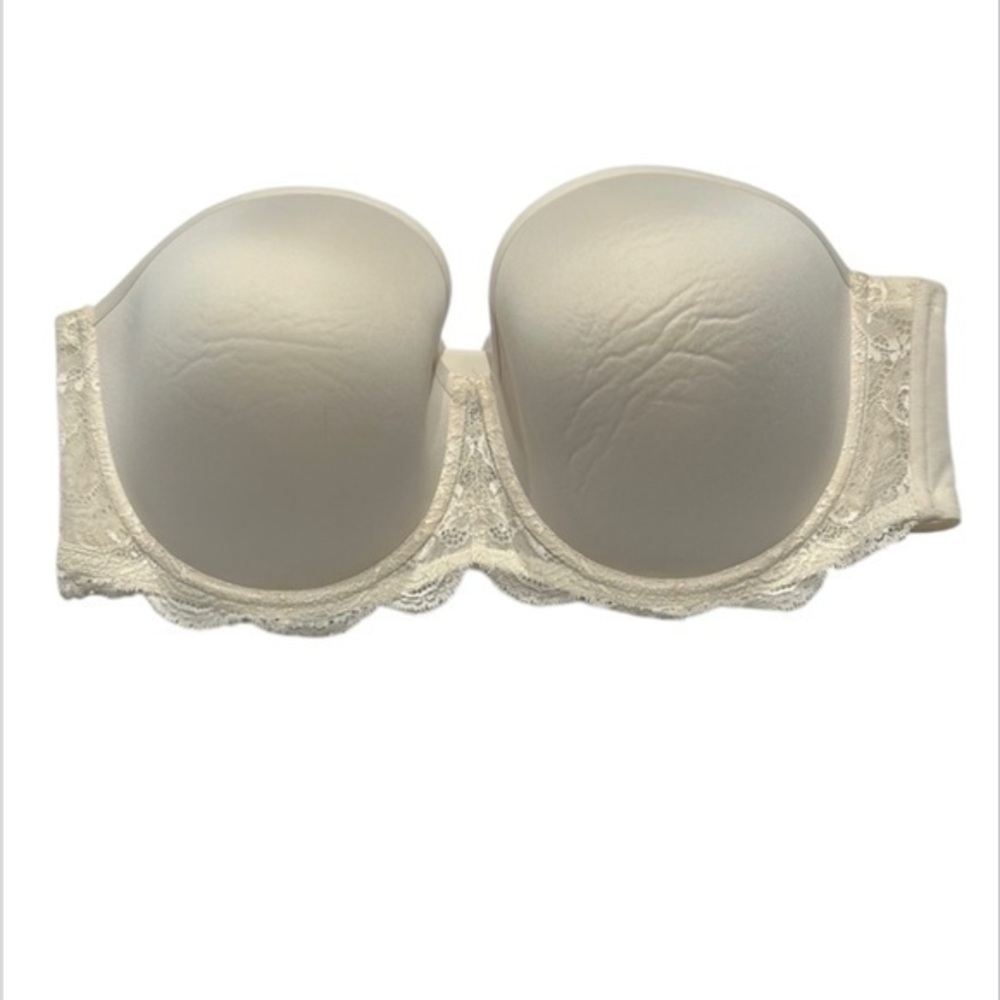 ThirdLove cream strapless lace bra size 44D